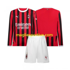 Completo Calcio AC Milan Bambino Divisa Prima 2024-2025 ML